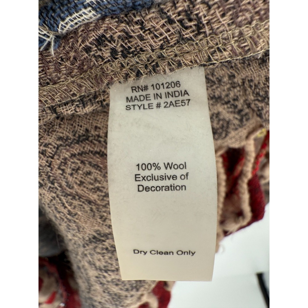 Soft Surroundings Womens 100% Wool Embroidered Cardigan Size Small Boho Artsy - Picture 9 of 13